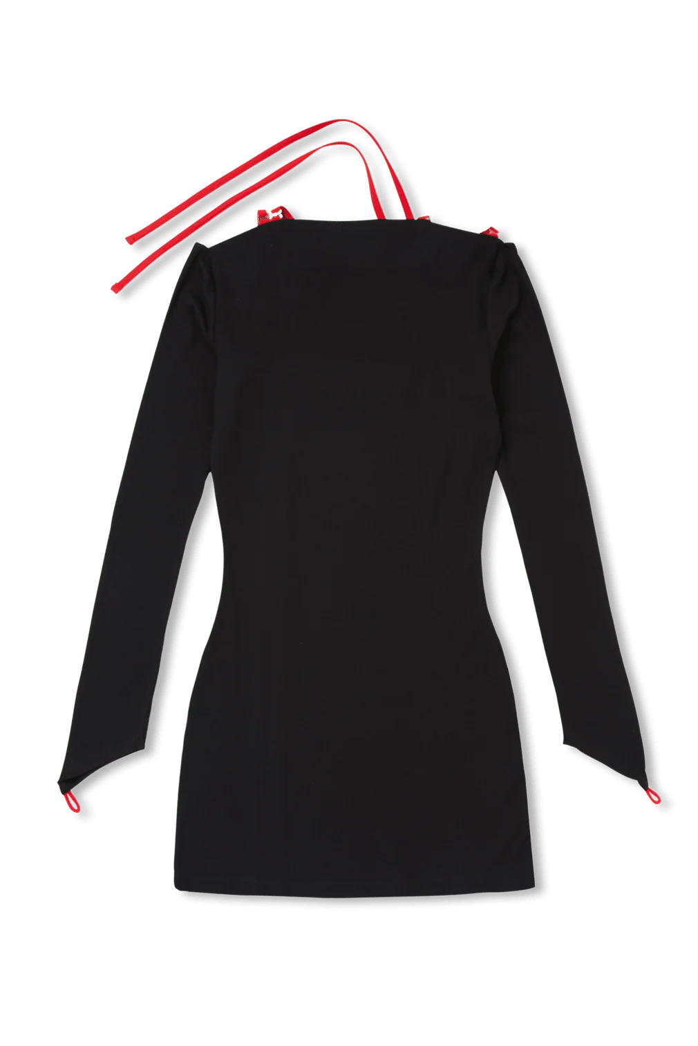BLACK C-BARBELL STRAPPY MINI DRESS - Image 4