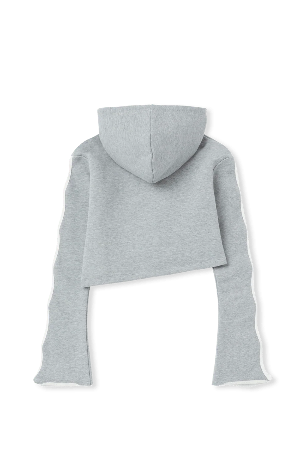 GRAY CROPPED HOODIE - Image 4
