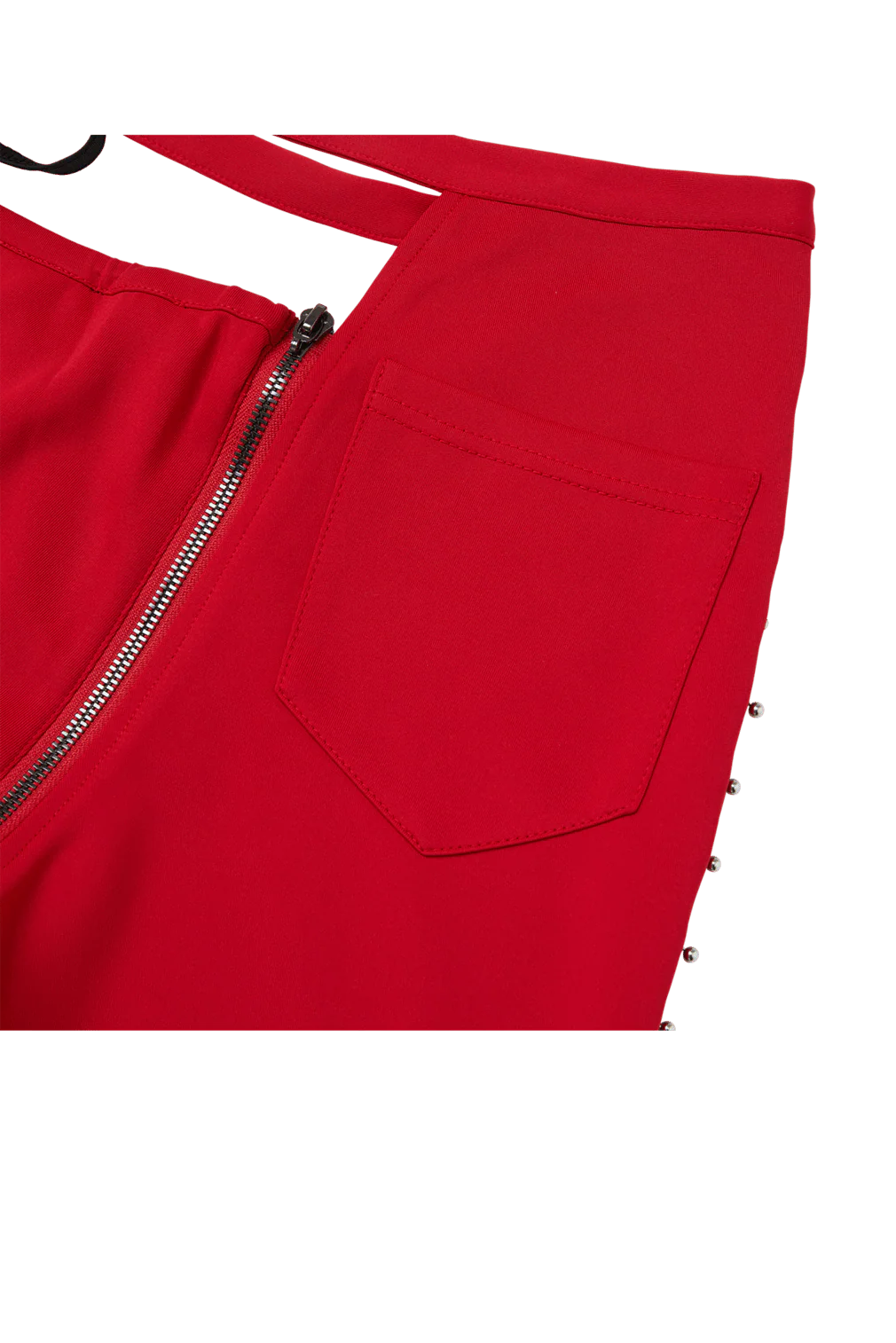 RED WRAP TIE TRACK PANTS - Image 5