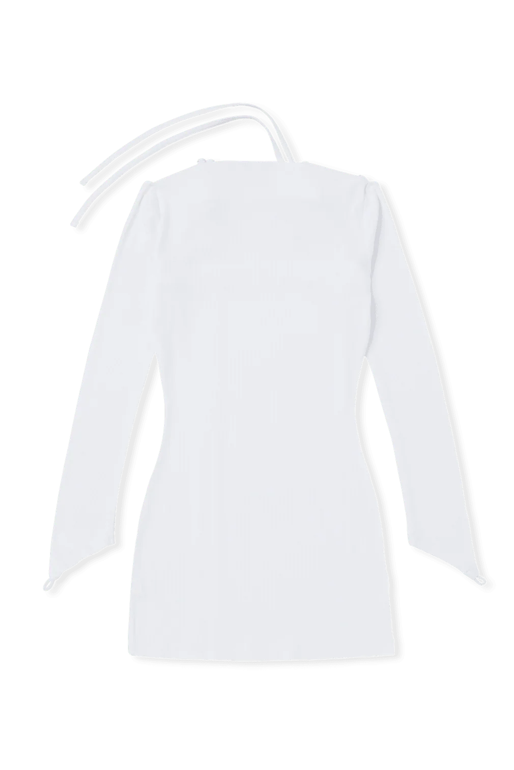 WHITE C-BARBELL STRAPPY MINI DRESS - Image 5