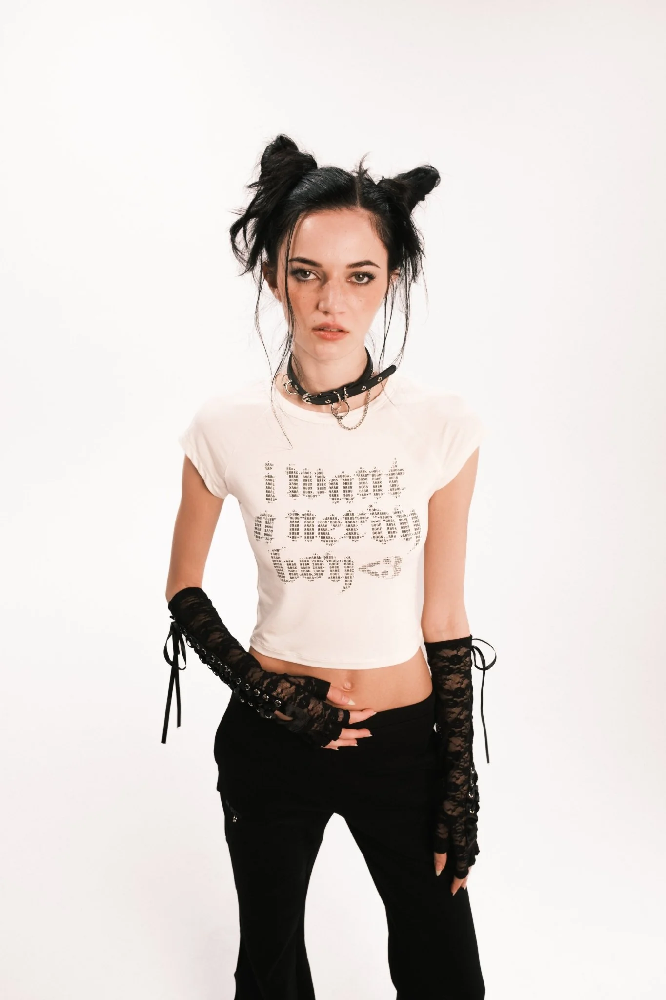 WHITE NERDY BABY TEE - Image 2